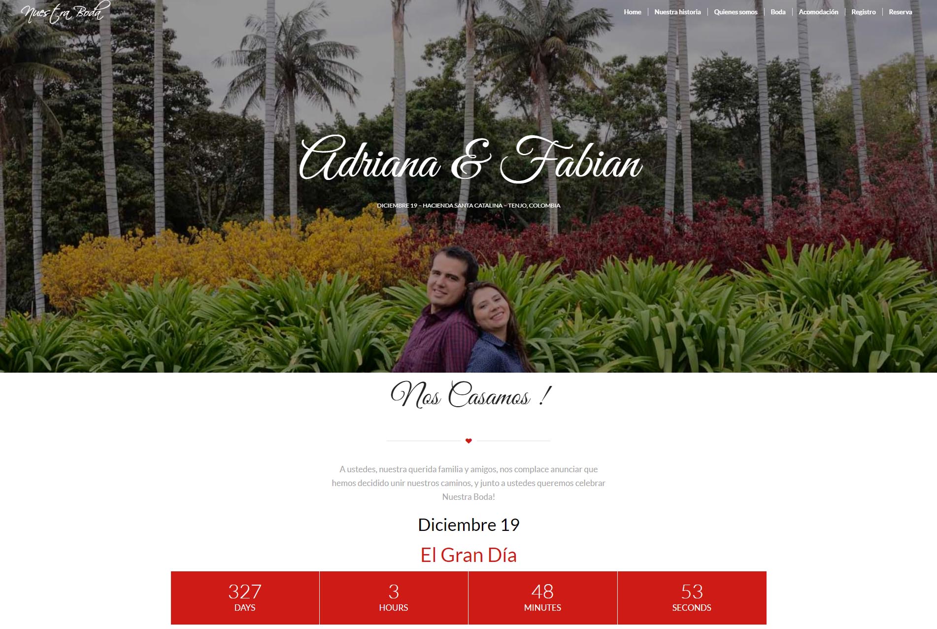 website-bodas Diseño